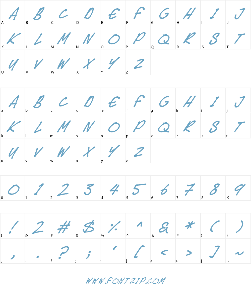 Speedy Marker Font Character